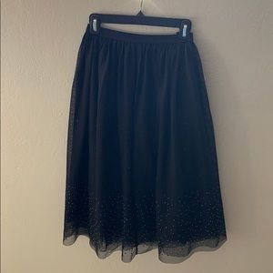Black, a line skirt